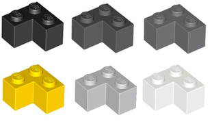 LEGO乐高 2357零件砖2x2转角多色塑料拼装积木玩具儿童益智全新现