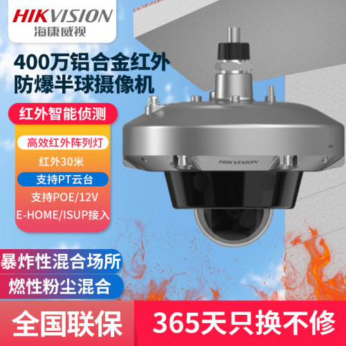 400万铝合金定焦红外防爆半球摄像机DS-2XE3145FWD-I  3125FWD-I