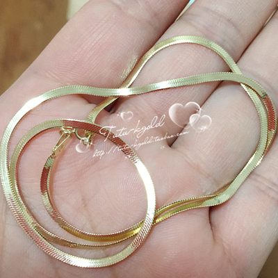 14K金轻奢爆闪蛇骨项链刀链女