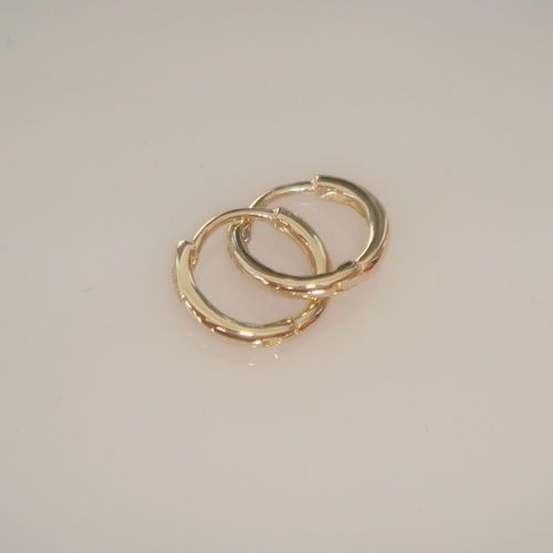 14k金耳环素金耳骨圈光圈不褪色