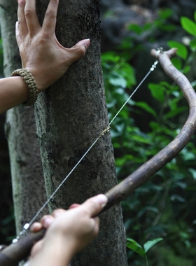 厂家直销不锈钢丝锯条 野外求生锯 野外生存工具 钢丝绳锯