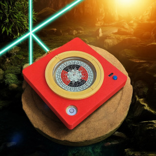 内置锂电池全自动罗盘绿十字激光三合盘指南针二十四山寻龙看精准