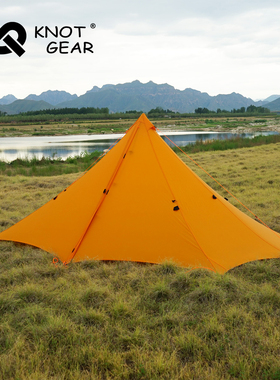 knot胡夫1-2-4-8人八边金字塔帐篷户外登山露营防风雨涂硅帐篷