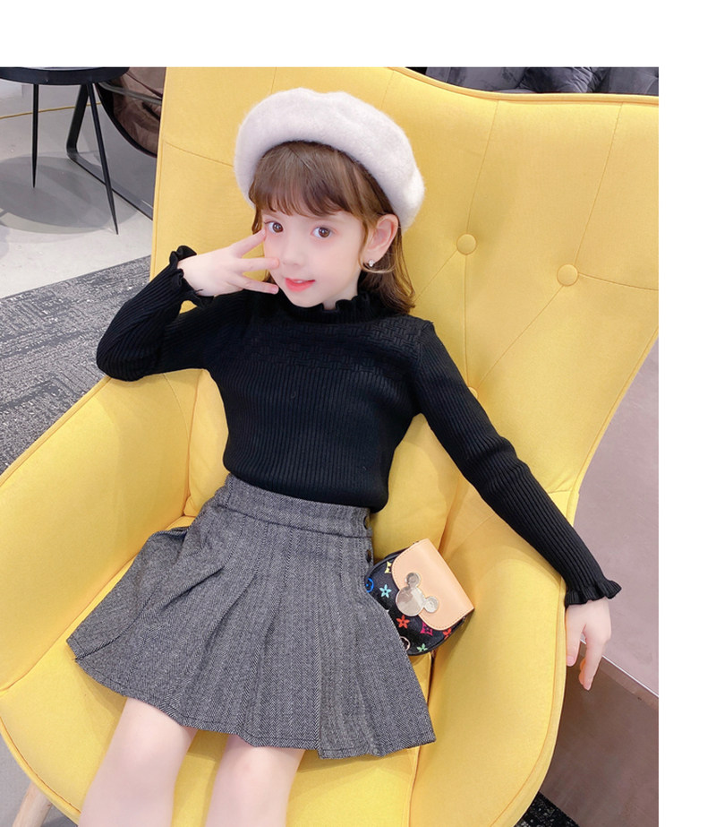 2025秋冬新款女童韩版套头加厚毛衣大童上衣儿童保暖打底针织衫潮