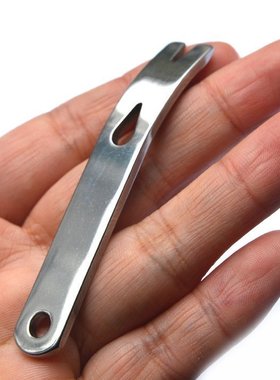 曲柄状多功能起钉器起子不锈钢撬棍 刮刀绕线钥匙扣口袋工具EDC