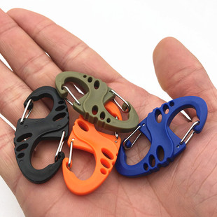 M414S扣8字扣登山迷你S扣小挂扣高承重S钩挂扣背包扣防盗作用