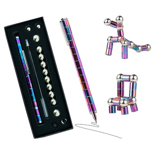 磁铁笔磁力笔磁性笔磁吸笔磁悬浮笔学生文具减压玩具磁环解压创意