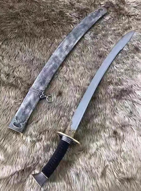 汉威金属雁翎刀一体绣春刀防身刀剑明刀刀具防身冷兵器未开刃