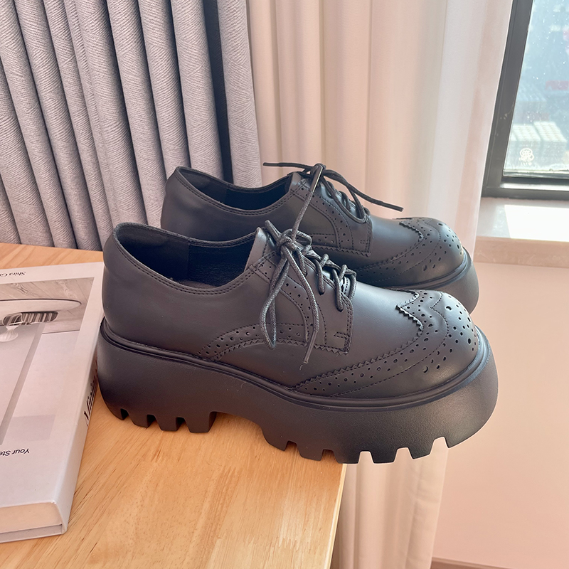 英伦风厚底小皮鞋女2025春季
