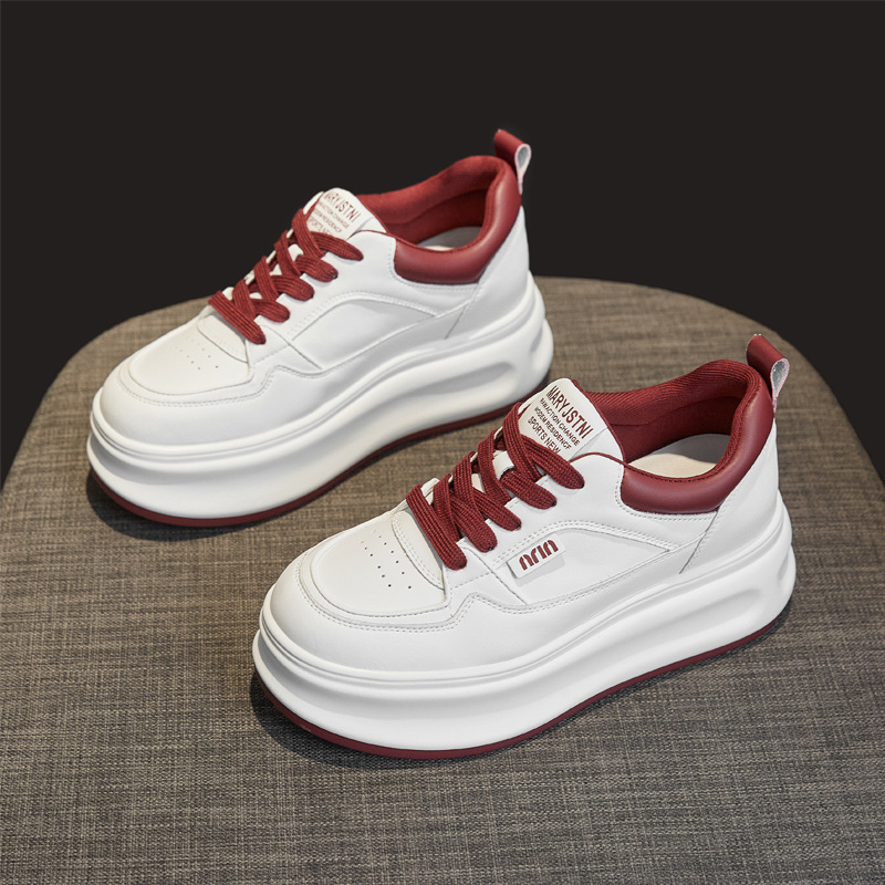 小白鞋女鞋2025春秋冬季新款爆款内增高松糕厚底百搭运动休闲板鞋