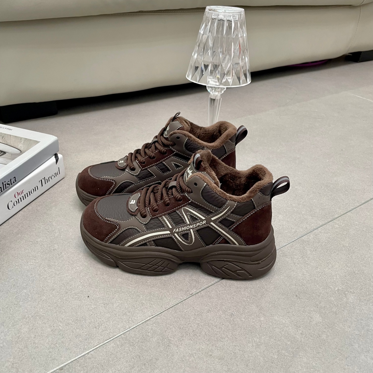 高帮黑色老爹鞋女2025冬季