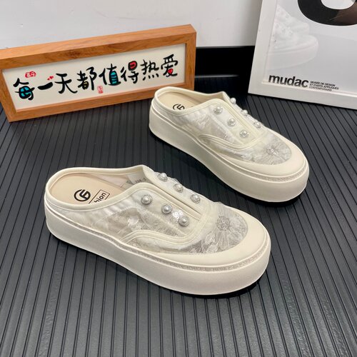 夏季厚底包头镂空一脚蹬女凉拖