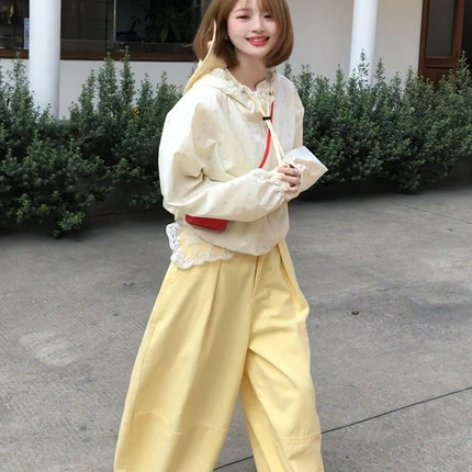 2025新款韩版宽松休闲百搭连帽外套女短款小个子开衫上衣