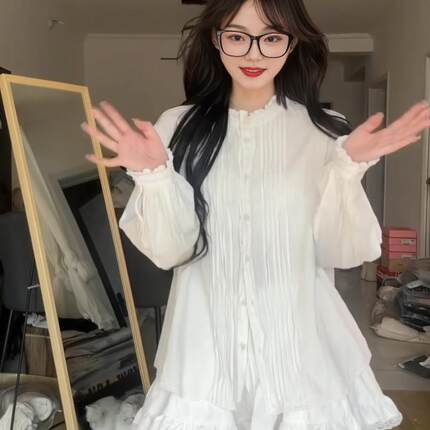 2025年新款高级感独特漂亮小个子气质上衣衬衫半身短裙两件套女