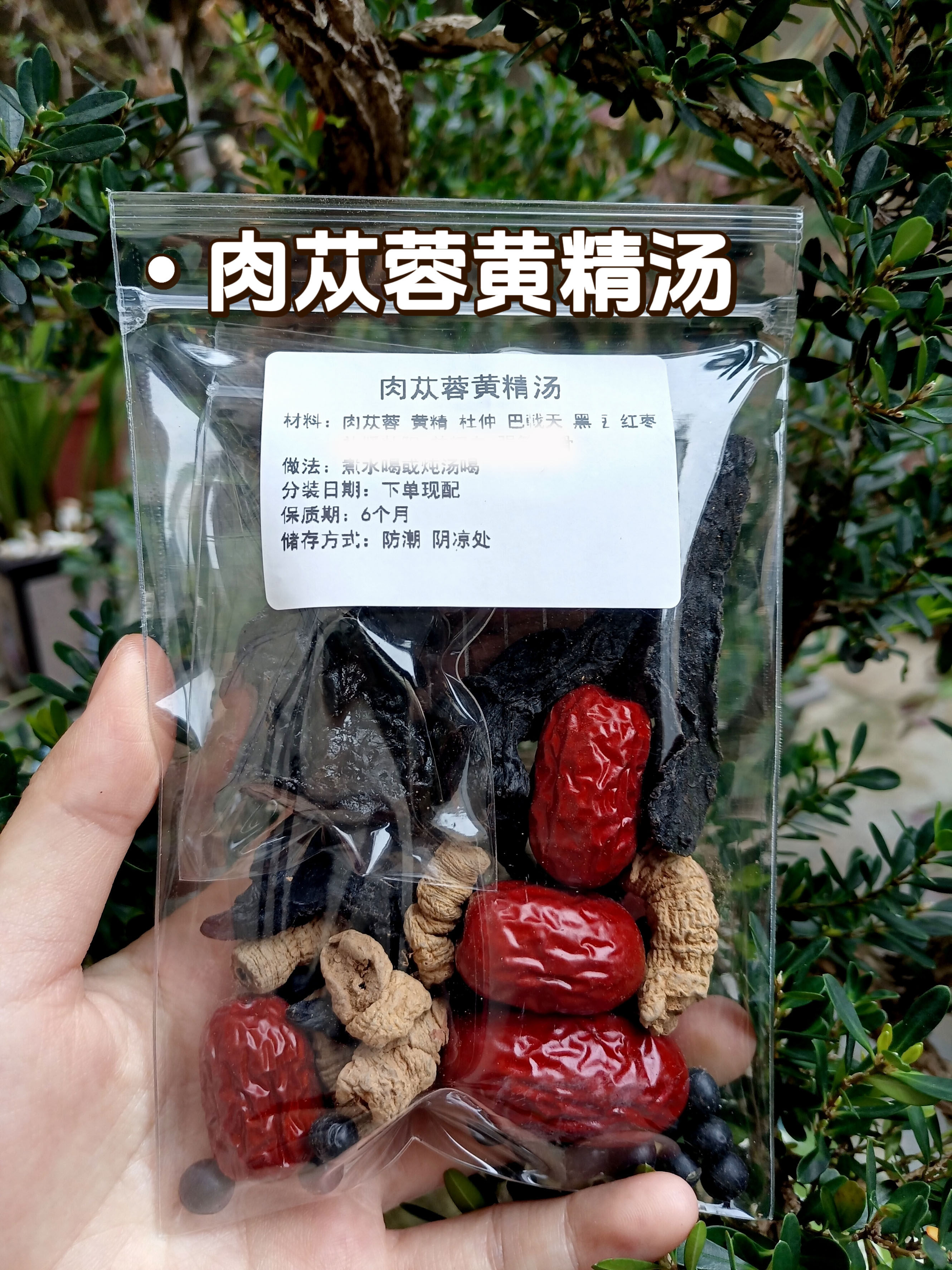 男女肉苁蓉黄精汤真材实料肾精养腰酸腿软养生茶养生汤包备孕
