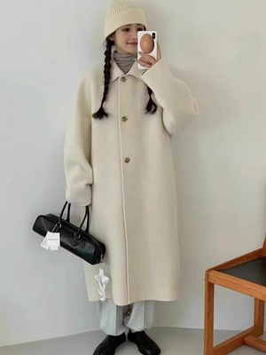 现货韩国东大门代购2025秋冬鸡蛋EGG苏丽中长款外套羊毛大衣