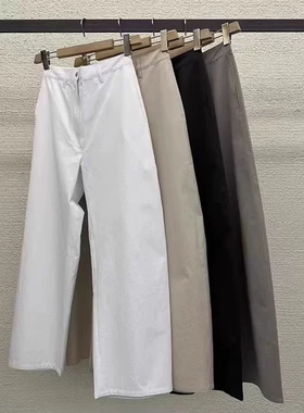 现货AT THE BAGEL韩国东大门2025春夏新款纯色显瘦简约休闲裤