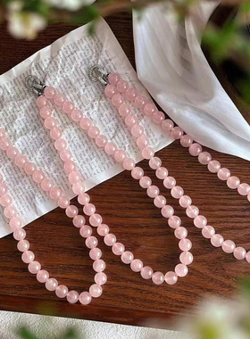 天然原创简约轻奢锁骨链马粉水晶