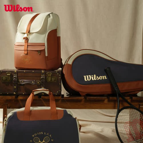 威尔胜Wilson官方2026新款HERITAGE V2复古系列专业多功能网球包
