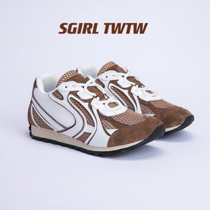 SGIRL TWTW时尚撞色平底阿甘鞋女网面透气休闲老爹鞋跑步运动鞋子