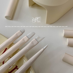 精致单色画花瓣新手美甲笔刷工具 底胶高法式 NPC黄油笔 功能套装