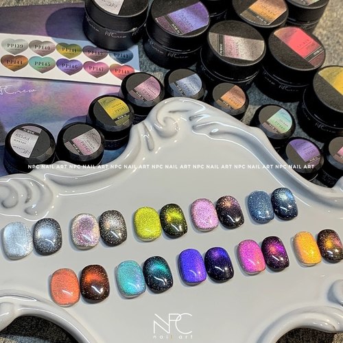 NPC流行碎钻猫眼罐装甲油胶