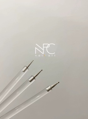 透明才干净 NPC独家定制 质感透明杆点钻笔 美甲饰品点珠笔三支装