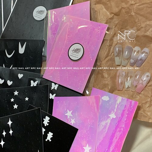 npc美甲新手工具镂空贴纸