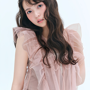 现* 花糖家 日系定制GRL斋藤飞鸟同款薄纱日系荷叶边上衣cb1261