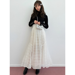 现 日系定制GRL甜美清楚系斋藤飞鸟薄纱星光半身裙tu1029 花糖家