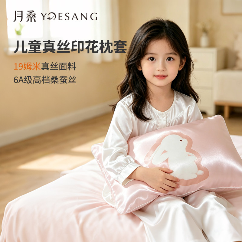 月桑19姆米儿童真丝枕套6A桑蚕丝图片