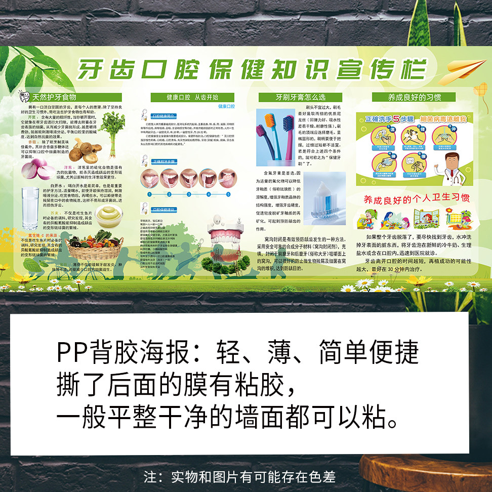 牙齿口腔保健知识宣传栏海报画学校社区街道医院医疗健康张贴广告