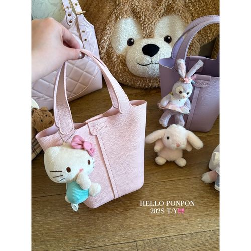 韩风新品自制夏乖乖粉色水桶包小手提菜篮子收纳子母包单肩斜挎包