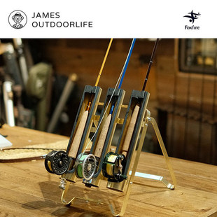 日本FOXFIRE户外飞钓竿支架阳极氧化铝合金防刮擦轻量化TIEMCO