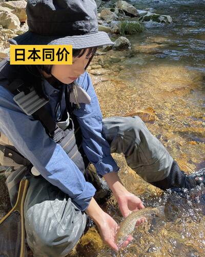 钓鱼服饰日本FOXFIRE户外钓鱼路亚飞钓涉水服溯溪背带连袜涉水裤