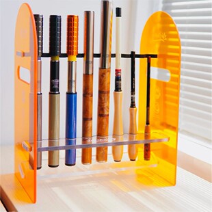 小物钓溪流钓鱼竿收纳色彩展示架亚克力鱼竿架轻便装备手竿架