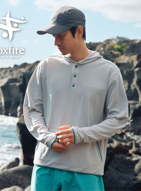 日本Foxfire联名PAPERSKY防虫速干防晒钓鱼户外徒步连帽套头帽衫
