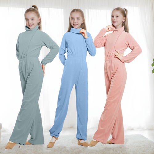 Badylepa舞蹈服加厚弹力绒保暖服