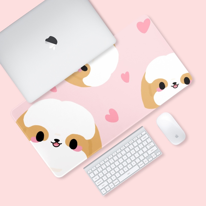 胖丁啵啵pdbaby 西施犬30x60cm中号鼠标垫桌垫周边可爱卡通防滑狗