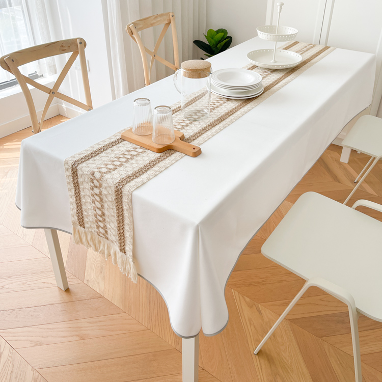 简约tpu布艺防水防油桌布