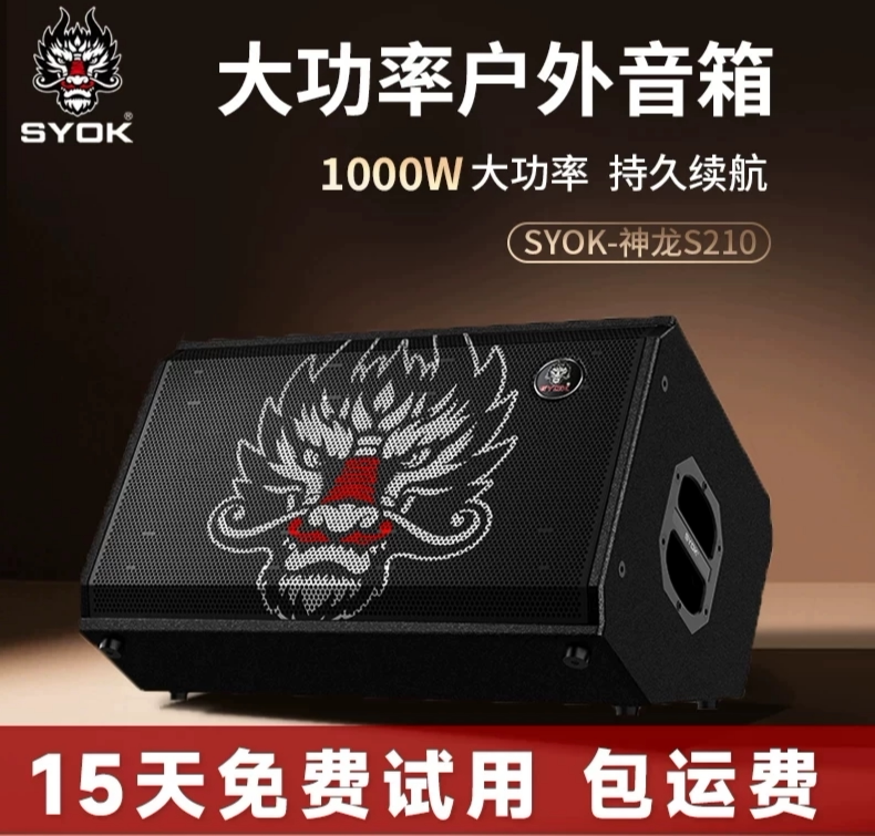 SYOK神龙S210PRO音响800W额定功率户外演出直播路演乐器吉他弹唱