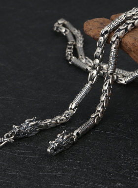 s925纯银泰银工艺项链男士毛衣