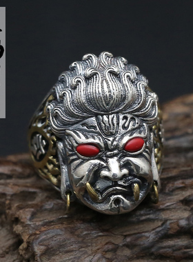 男士款生肖鸡不动明王戒指包邮