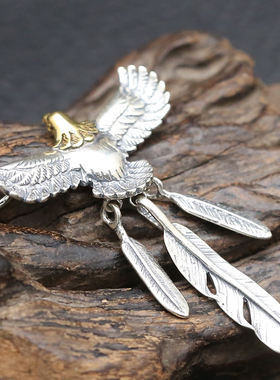 s925个性创意飞鹰泰银项链坠挂件