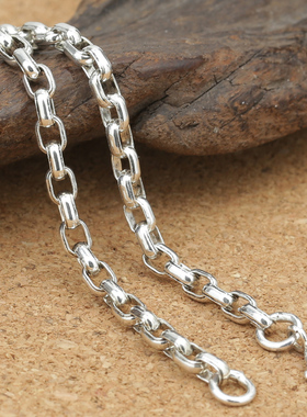 3mm环扣环项链银饰纯银