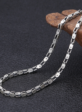 S925纯银时尚饰品个性男士长项链