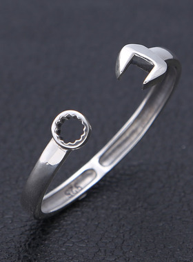 纯银复古开口饰品手环