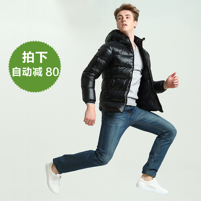 亲子装短款羽绒服超轻连帽修身