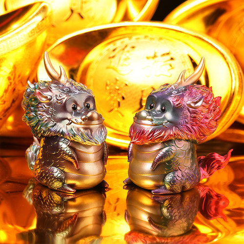 末那Q版墨麒麟招财摆件手办