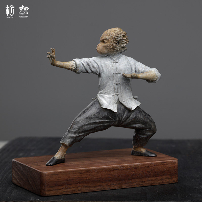 末那末匠丨刘冬子《东方猴子》铸铜艺术雕像摆件